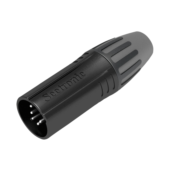 Seetronic XLR 5P Connector - male Silver contacts - black housing