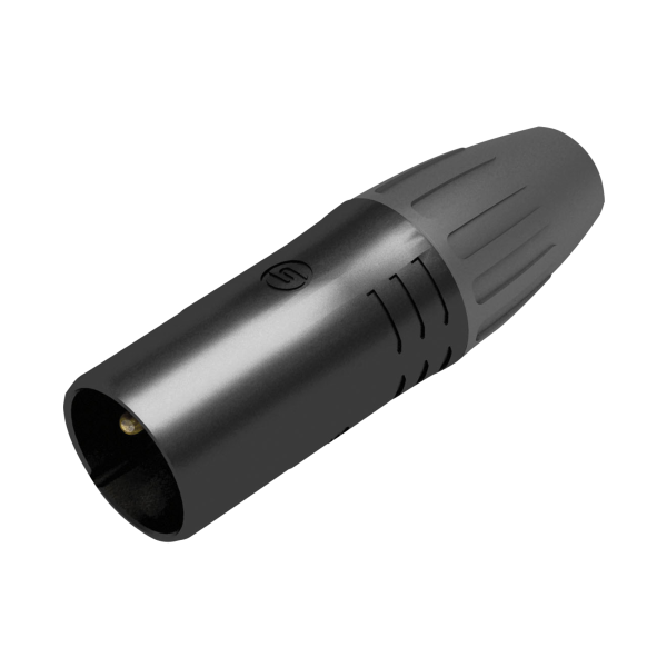 Seetronic XLR 3P Connector - male - IP65 Gold contacts - black housing