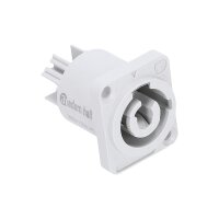 Adam Hall Connectors 4 STAR P PM OUT - Netzsteckverbinder Einbaubuchse PowerOut grey