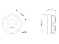 LAVOCE DF10.171M 1" Compression Driver, Ferrite Magnet