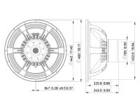 LAVOCE SAN184.50iP 18 Zoll  Subwoofer, Neodym, Alukorb