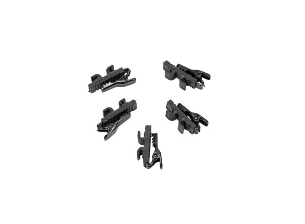 OMNITRONIC Microphone Cable Clip MK2, black 5x