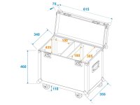 ROADINGER Flightcase 2x TMH-W400 mit Rollen