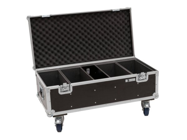 ROADINGER Flightcase 4x Audience Blinder 2x100W LED COB CW/WW with wheels