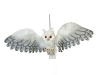 EUROPALMS Halloween Snow Owl, animated, 80cm