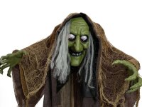 EUROPALMS Halloween Figure Witch Hunchback, animated, 145cm