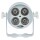 Showtec EventLITE 4/8 Mini Q6 IP65 Mobile Spot Light - white