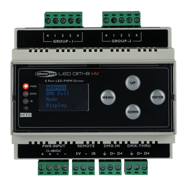 Showtec LED Dim-8 HV DIN rail