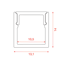 Artecta Profile Pro 35 Surface/Recessed Length 2 m - black