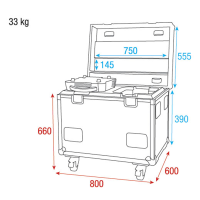 Showtec Case for 2x Phantom 130 / 3R Beam Premium Line