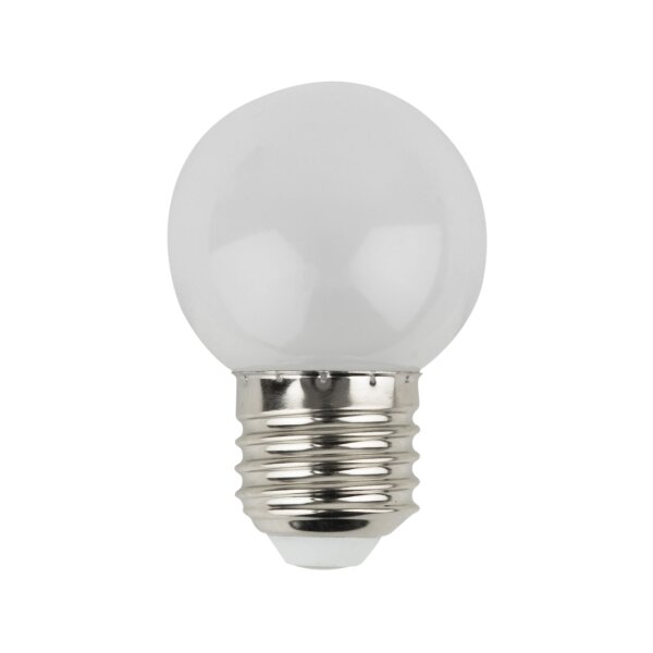 Showgear G45 LED Bulb E27 1 W - warm white - non-dimmable - frosted cover