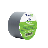 MegaTape PVC Tape UT7 Grau - 19 mm / 20 m