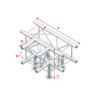 Milos Pro-30 Square F Truss - T-Cross + Down 4-way - 50...