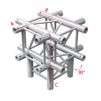 Milos Pro-30 Square F Truss - Cross + Down 5-way - 50 cm...