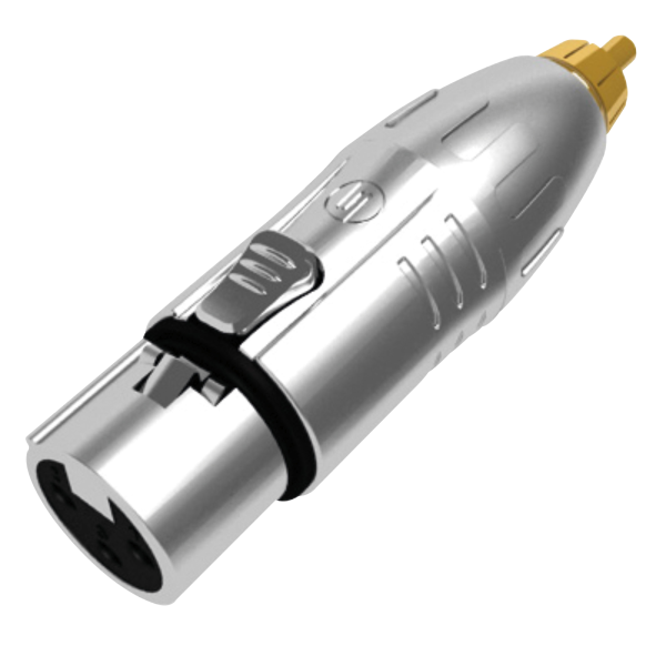 Seetronic XLR 3P female to RCA male Gold contacts - silver housing