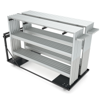 SHOWGEAR Guard Rail Holder for Mammoth Transport Trolley Für bis zu 24x Mammoth Dex Geländer