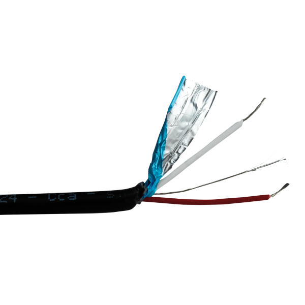 DAP MC-224-Cca-S1b-d2-a1 CPR Microphone Cable EN 50575 - 2x 0,32 mm² - 100 m auf Spule - schwarze Ummantelung