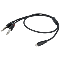 DAP FL101 - Lightning to 2 Mono Jack L/R 0,75 m