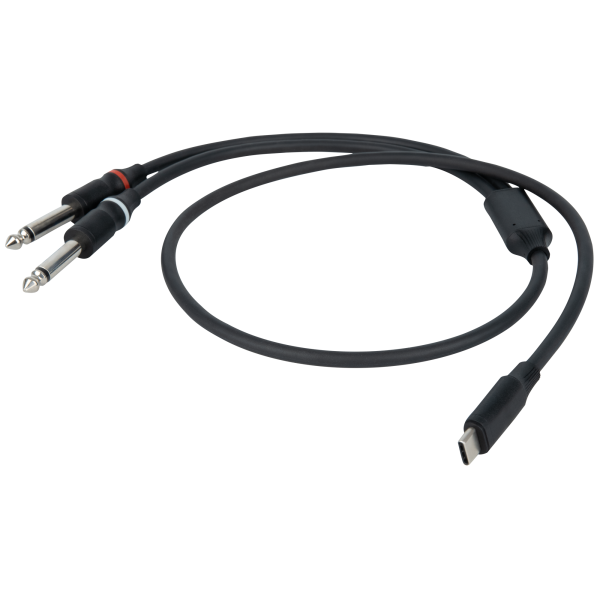 DAP FL111 - USB-C to 2 Mono Jack L/R 0,75 m