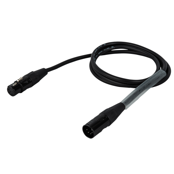 DAP FLR08 - DMX/AES-EBU XLR/M 5P to XLR/F 5P 0,75 m - versilbert