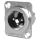 SEETRONIC XLR 3P Chassis - male Silver contacts - nickel housing