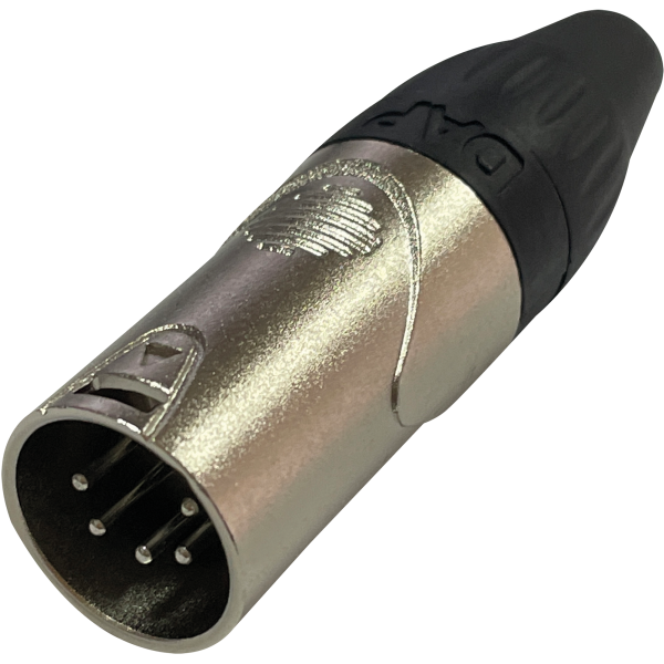 DAP XLR 5P X-type - male Black end cap - nickel housing