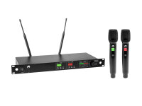 OMNITRONIC UHF-602 2-Kanal Funkmikrofon-System 823-832/863-865 MHz
