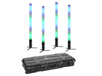 EUROLITE Set 4x AKKU IP Pixel Tube 360° PRO CRMX +...