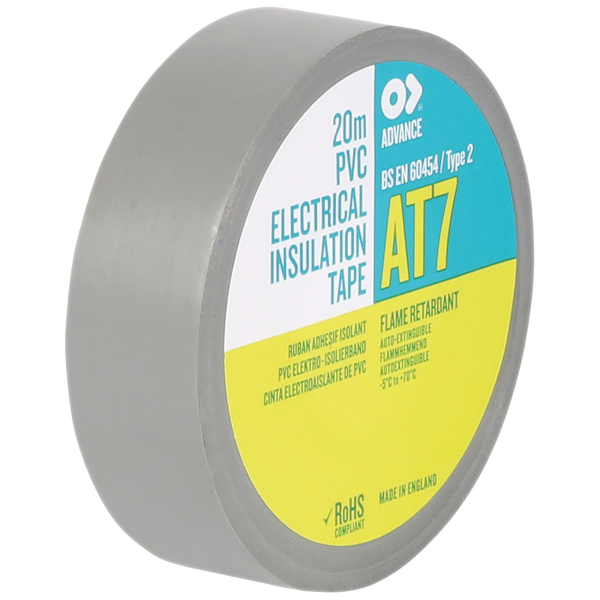 ADVANCE AT7 PVC Tape Gray Grau - 19 mm - 20 m