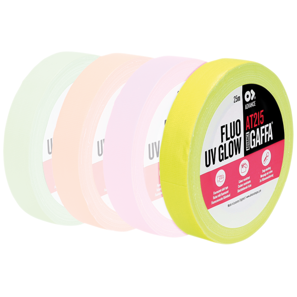 ADVANCE AT215 Fluorescent Gaffa Tape Yellow Yellow - 19 mm - 25 m
