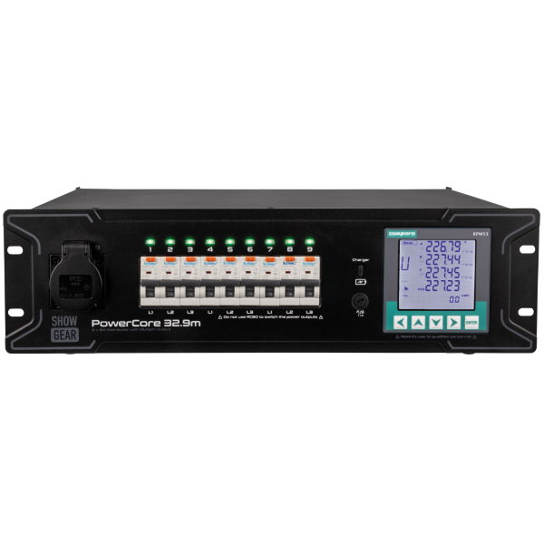 SHOWGEAR PowerCore 32.9m 1 + 9x Schuko + 1x Multipin H16 1 + 9x Schuko + 1x Multipin H16