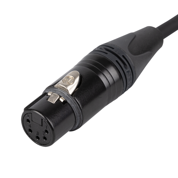 DAP FLN08 - DMX & AES/EBU XLR/M 5P to XLR/F 5P Neutrik NC5-BAG Series 1.5 m 1.5 m - Silver plated