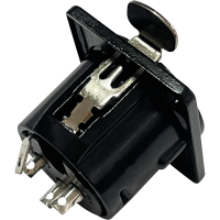 DAP XLR 3P Chassis - female Black housing Schwarzes...