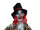 EUROPALMS Halloween Figure Clown Hatty, animated, 185cm