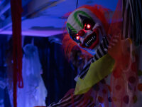 EUROPALMS Halloween Figure Clown Curby, animated, 155cm