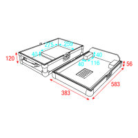SHOWGEAR Case for AlphaTheta CDJ-3000X mit Platz für Kabel