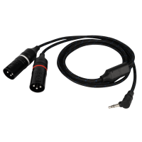 DAP FL117 - Male Stereo 90° Mini-Jack to 2 Galvanically Isolated XLR/M 3P 1.5 m Integrierter Schutz - geflochtener Mantel - 1,5 m