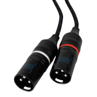 DAP FL117 - Male Stereo 90° Mini-Jack to 2 Galvanically Isolated XLR/M 3P 0.75 m Integrierter Schutz - geflochtener Mantel - 0,75 m