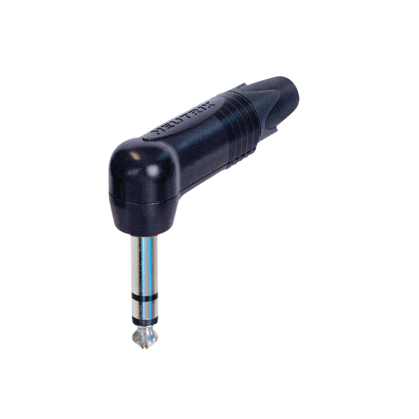 NEUTRIK Jack Plug 6.3 mm Stereo - 90° Schwarzes Gehäuse