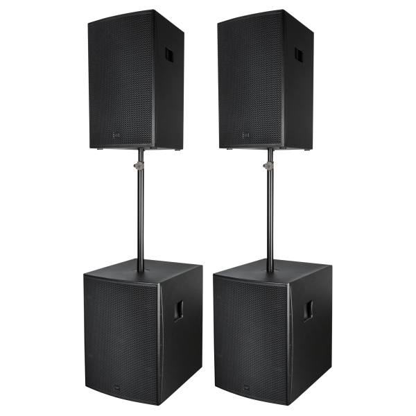 DAP NRG Set 1518 Passive PA set with 15” tops and 18” subs