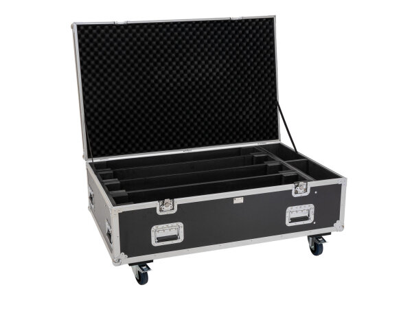 ROADINGER Flightcase PRO 4x LED BAR-8 SWING mit Rollen